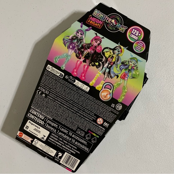 Monster High®: Skulltimate Secrets Neon Frights Toralei™ Doll w/Locker-New - Picture 4 of 9